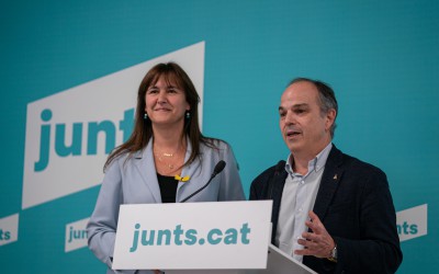 La presidenta Laura Borràs i el conseller Jordi Turull presenten una precandidatura conjunta per a la presidència i secretaria general de Junts per Catalunya