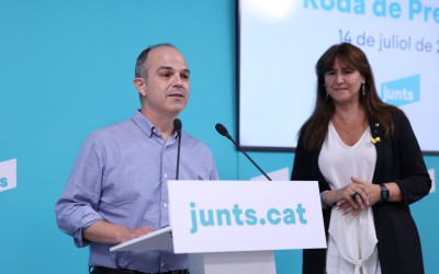 La presidenta Laura Borràs i el secretari general Jordi Turull insten les forces independentistes a respectar la presumpció d’innocència