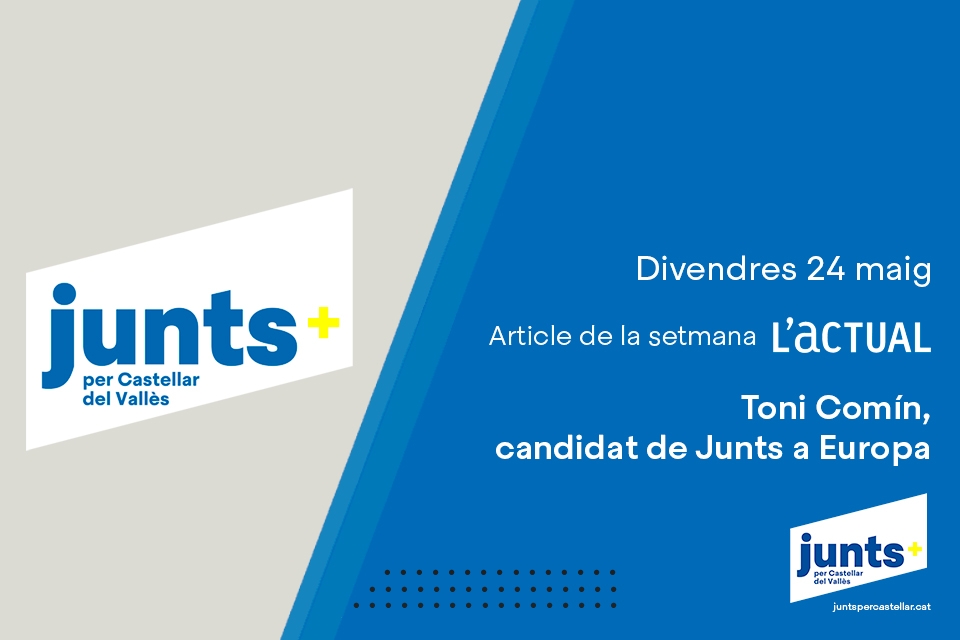Toni Comín, candidat de Junts a Europa