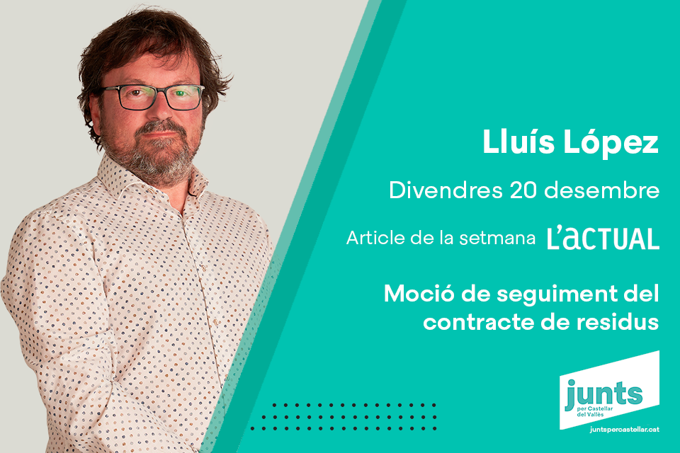 Moció de seguiment del contracte de residus